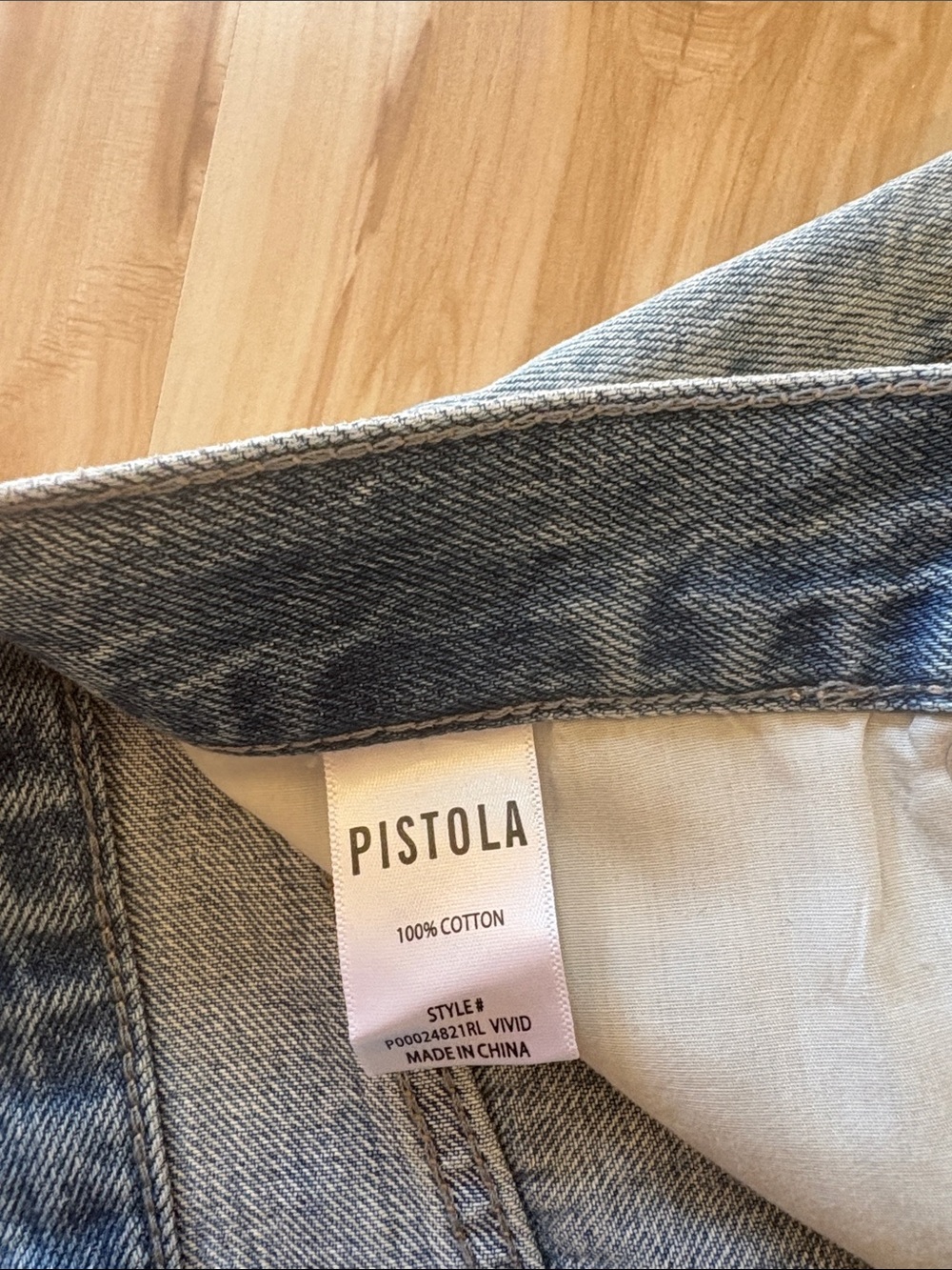 Pistola Light Wash Distressed Denim Cutoff Shorts. - Picture 4 of 6